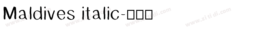 Maldives italic字体转换
